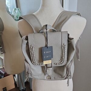 House of Harlow 1960 Taupe W/ Silver Details Backpack